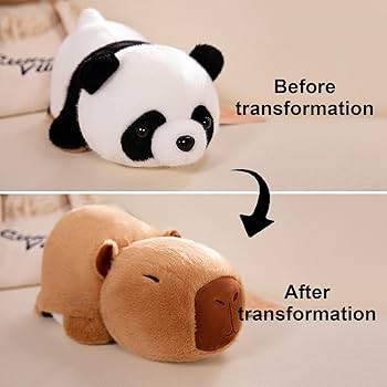 Panda Capybara Flip Transformation Plush Toy