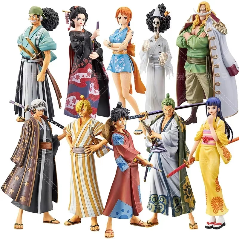 18Cm One Piece Anime Figure Luffy Zoro Chopper Nami Action Figure Land of Wano Toys for Kids Gift Collectible Model