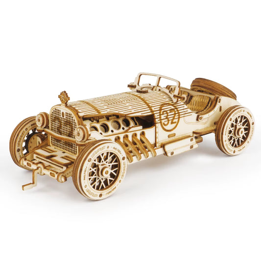 3D Wooden Car Puzzle DIY Model Kit – Handcrafted Gift & Mechanical Building Toy