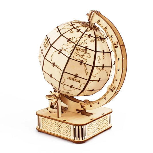 3D Wooden Globe Puzzle – DIY Earth Model Building Toy for Teens